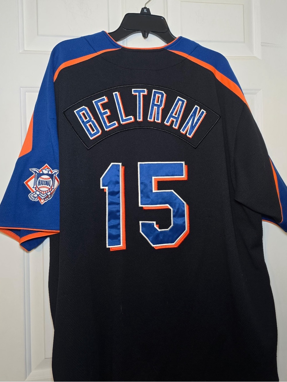 Carlos Beltran #15 NY Mets Black Nike Jersey XL Retired Hall Of Fame Genuine MLB